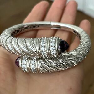 Judith Ripka amethyst silver Bracelet M